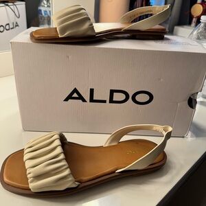 Brand new Aldo white sandals size 6